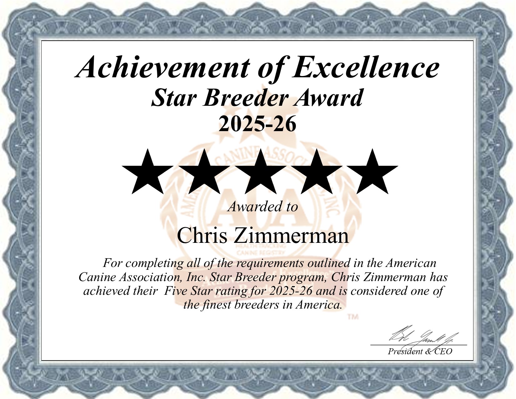 Chris, Zimmerman, dog, breeder, star, certificate, Chris-Zimmerman, Tunas, MO, Missouri, puppy, dog, kennels, mill, puppymill, usda, 5-star, aca, ica, registered, Poodle, none